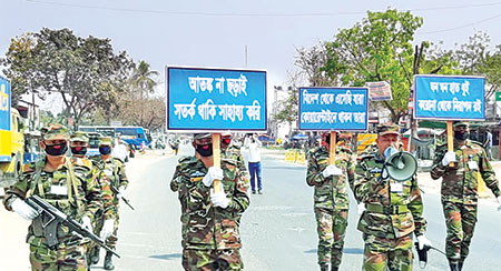 করোনাভাইরাস নিয়ন্ত্রণে ৬১ জেলায় সেনাবাহিনীর কার্যক্রম