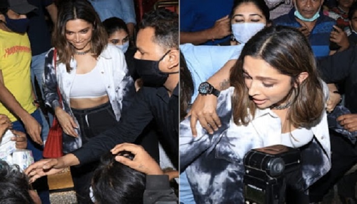 ​মুম্বইয়ে দীপিকার ব্যাগ ধরে টানাটানি