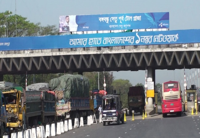 ​রেকর্ড সংখ্যক যানবাহন পারাপার বঙ্গবন্ধু সেতুতে