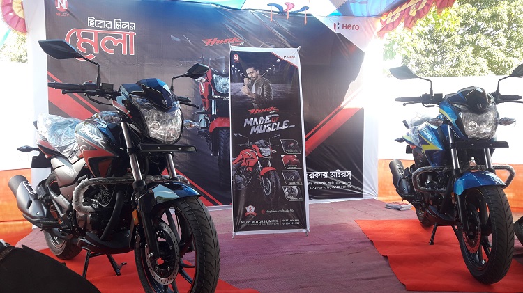 বিরামপুরে হিরো মোটর সাইকেলের মেলা