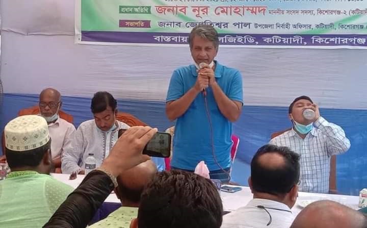 কটিয়াদীতে রাস্তা  উন্নয়ন কাজের ভিত্তিপ্রস্তর স্থাপন