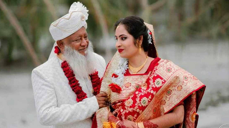 ৭০ বছরের চিরকুমার বিয়ে করলেন ৩৫ বছরের কনেকে