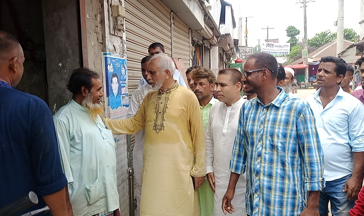 নৌকার মনোনয়ন প্রত্যাশায় বীর মুক্তিযোদ্ধা আবদুল কাহার আকন্দের গণসংযোগ