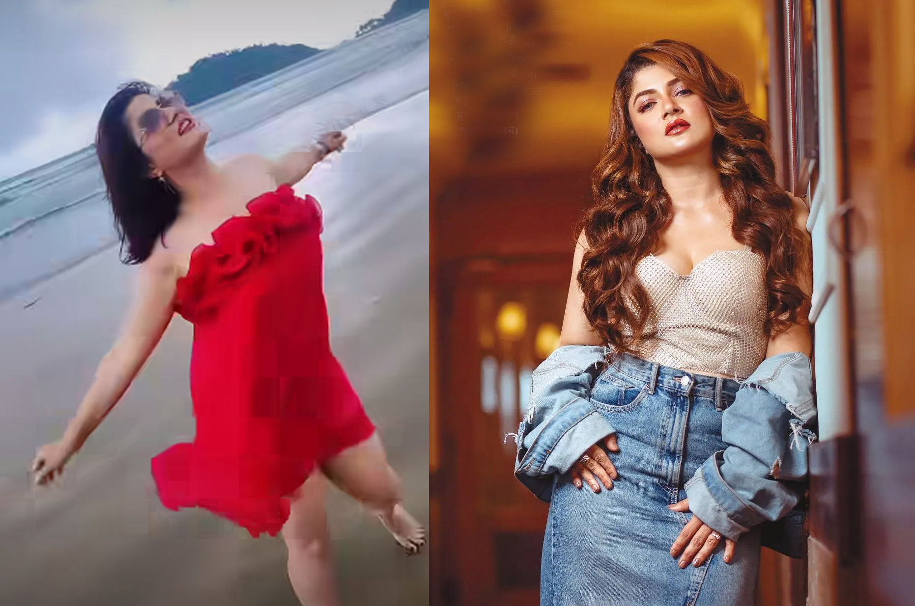 সমুদ্রসৈকতে উড়ল শ্রাবন্তীর শর্ট ড্রেস, ভিডিও ভাইরাল