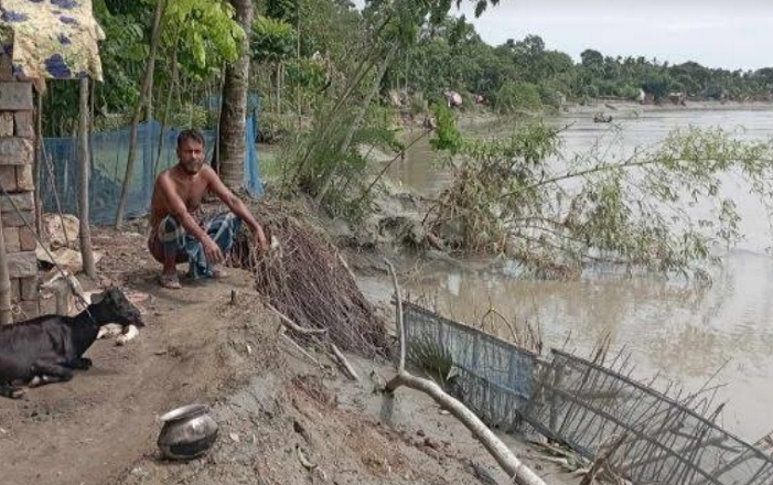 পাইকগাছায় কপোতাক্ষ নদে আবারো ভাঙ্গন 