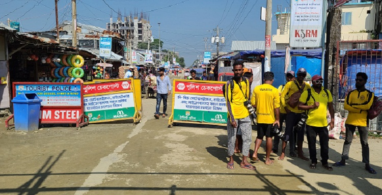 অবরোধে পর্যটক শূন্য কুয়াকাটা 