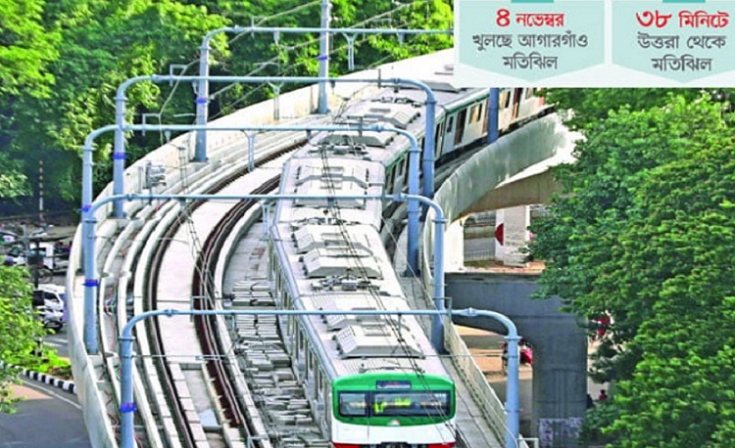 ৩৮ মিনিটে মতিঝিল থেকে উত্তরা : ভাড়া ১০০ টাকা