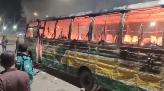 ২১৭ যানবাহন ও ১১ স্থাপনা পোড়ানো হয়েছে এক মাসে