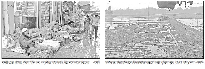 ঘূর্ণিঝড় মিগজাউমের প্রভাব :গুঁড়ি গুঁড়ি বৃষ্টিতে স্থবির জনজীবন