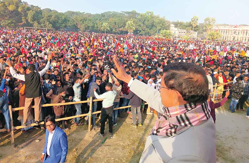 রূপগঞ্জে নৌকার জনসভায় জনসমুদ্র