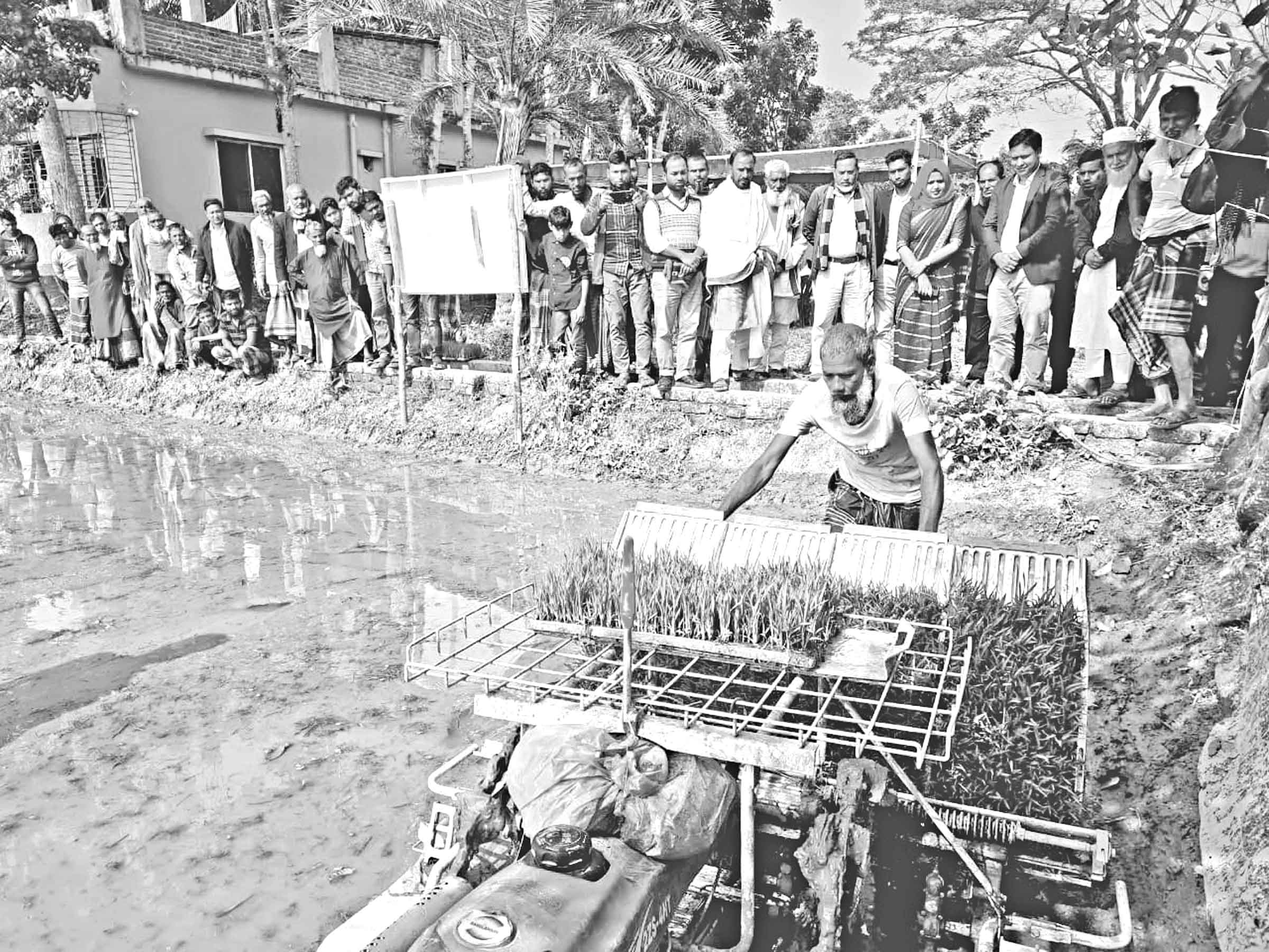 গোসাইরহাটে আধুনিক প্রযুক্তির সমলয় পদ্ধতিতে চাষাবাদ উদ্বোধন