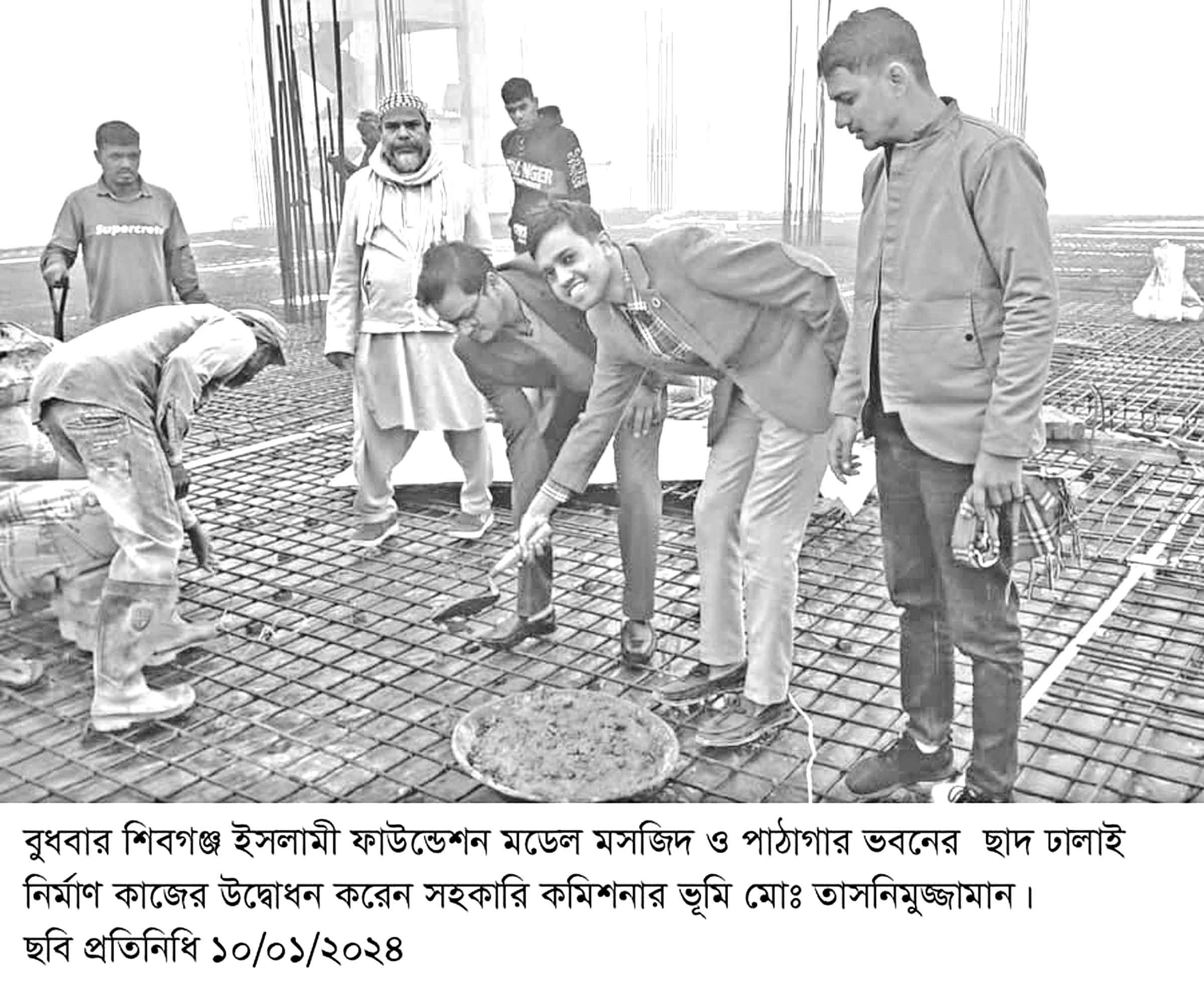 শিবগঞ্জে মডেল মসজিদ ও পাঠাগারের নির্মাণকাজ উদ্বোধন