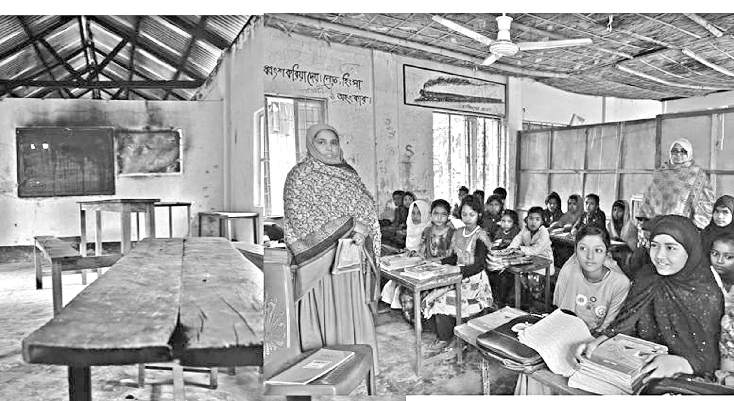 গফরগাঁওয়ে বিদ্যালয়ে দুর্বৃত্তদের আগুন, কমেছে উপস্থিতি