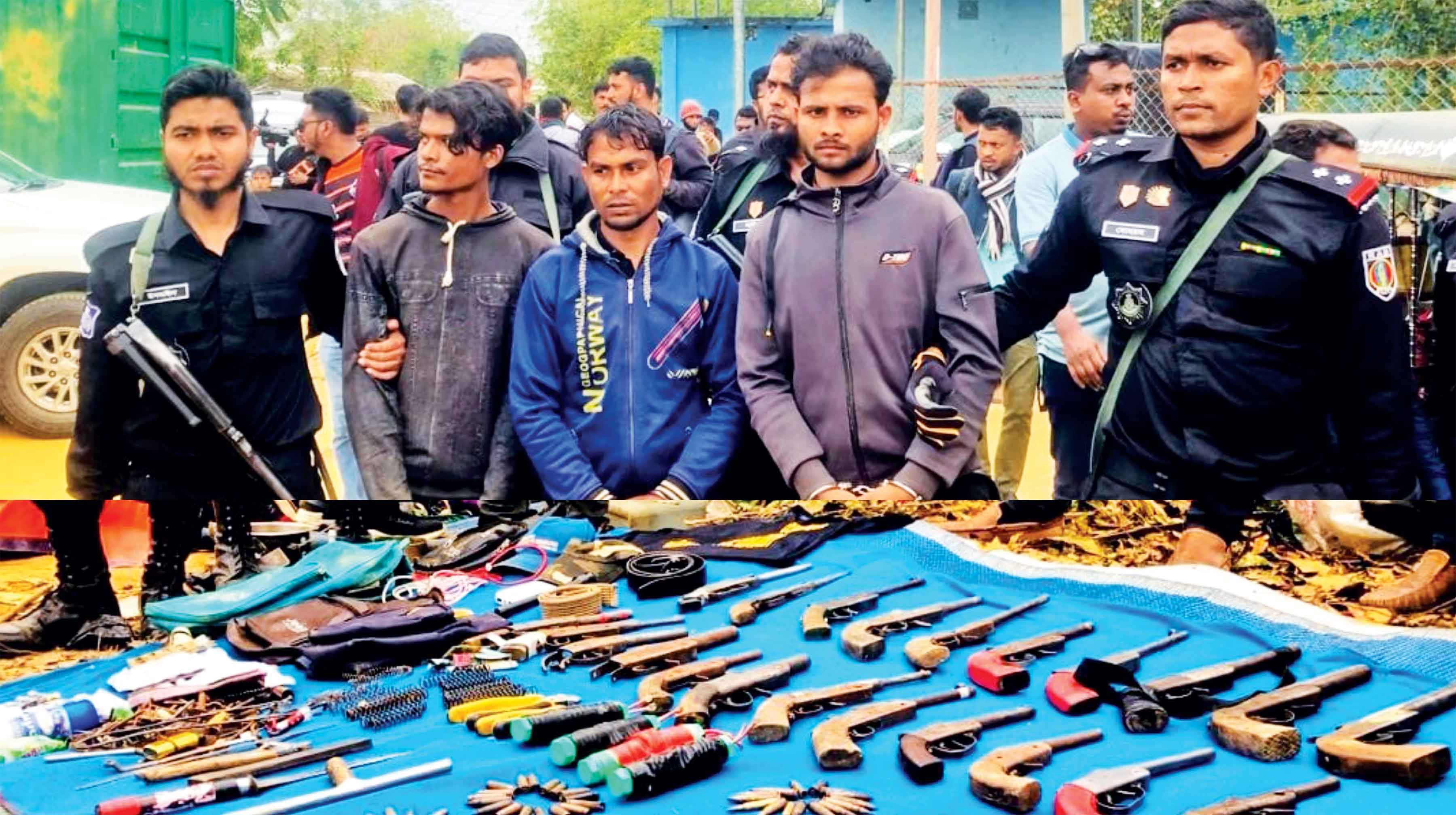 রোহিঙ্গা ক্যাম্প থেকে সাড়ে ৬ বছরে ৯ শতাধিক অস্ত্র উদ্ধার
