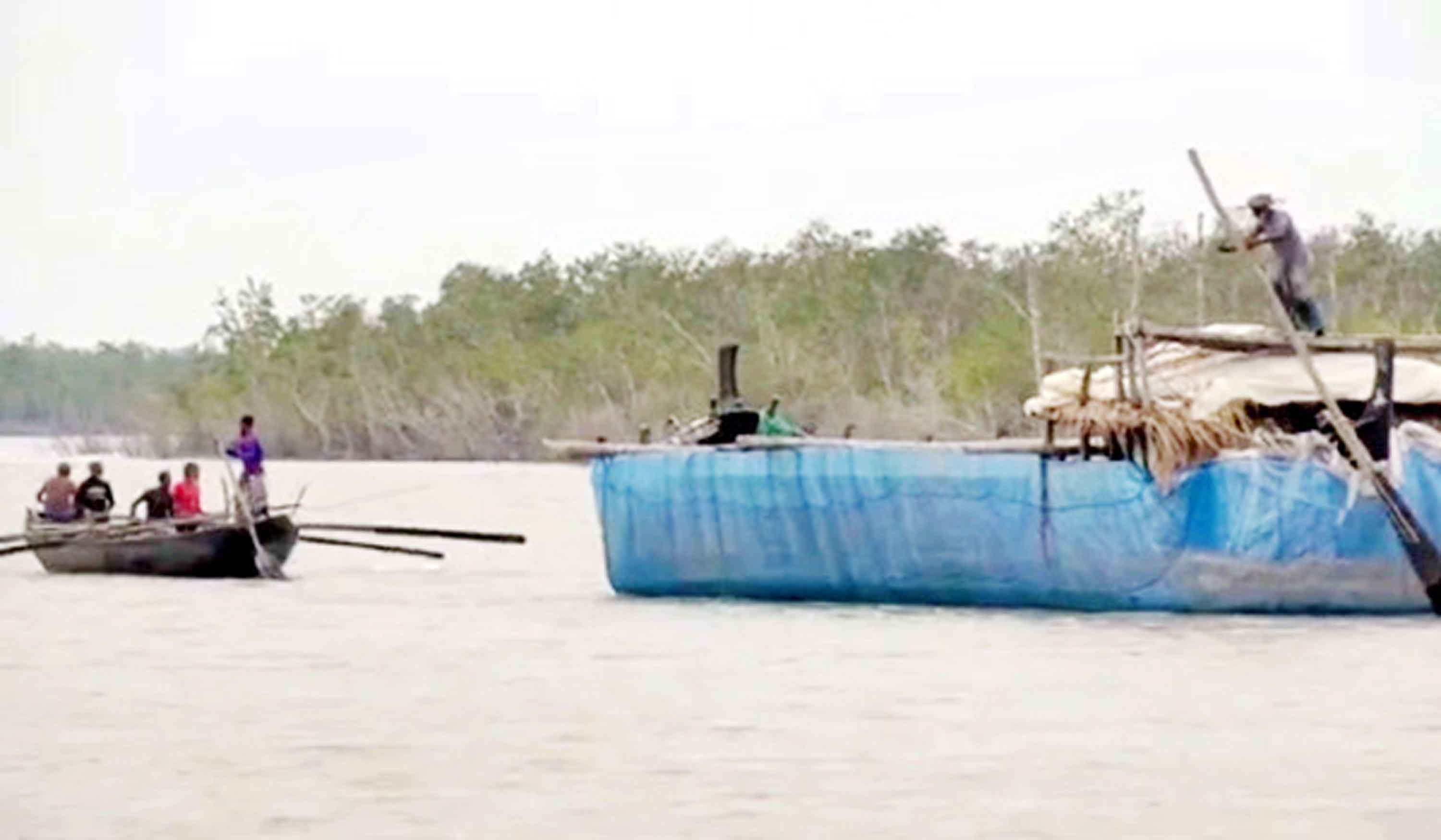 গোলপাতা আহরণে সুন্দরবনের খুলনা অংশে বনজীবীদের যাত্রা শুরু