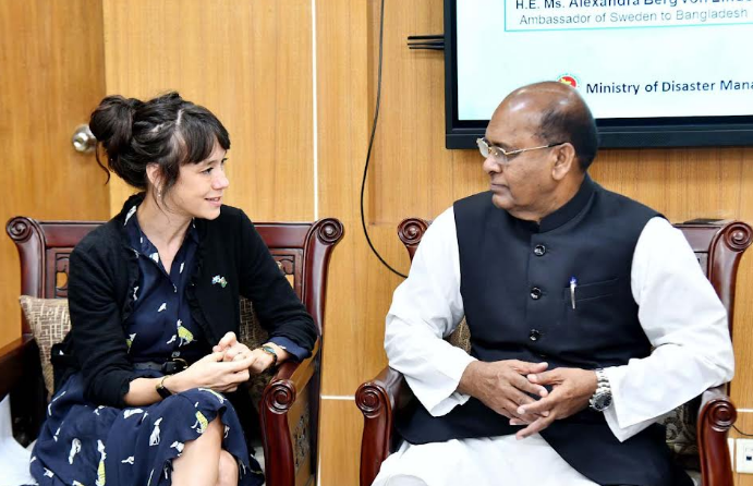 ‍‍‍‍‍‍‍‍‍‍‍‍‍‍‍‍ত্রাণ প্রতিমন্ত্রীর সাথে সুইডেনের রাষ্ট্রদূতের সাক্ষাৎ