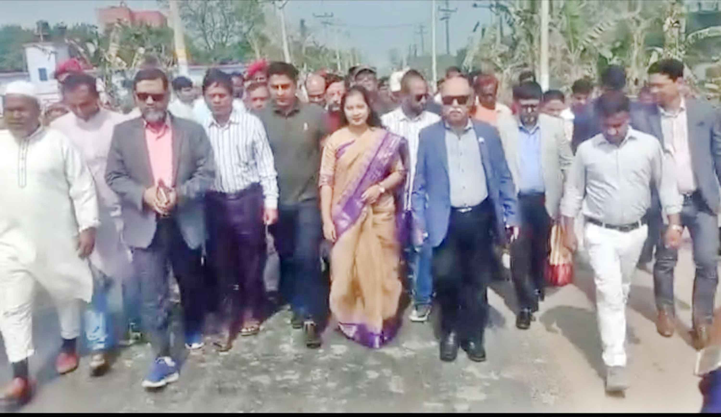 মনোহরদীতে পাওয়ার গ্রিড ও বিসিকের স্থান পরিদর্শন
