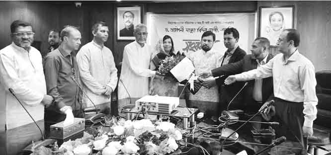 রিহ্যাবের সাবেক পরিচালক ড. প্রকৌশলী মাসুদা সিদ্দীক রোজীকে সংবর্ধনা