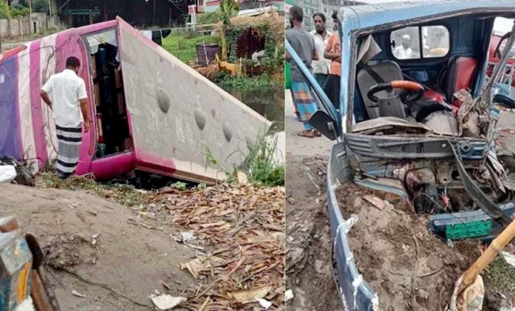 যাত্রাবাড়ীতে বাস-পিকআপ সংঘর্ষ, নিহত ২