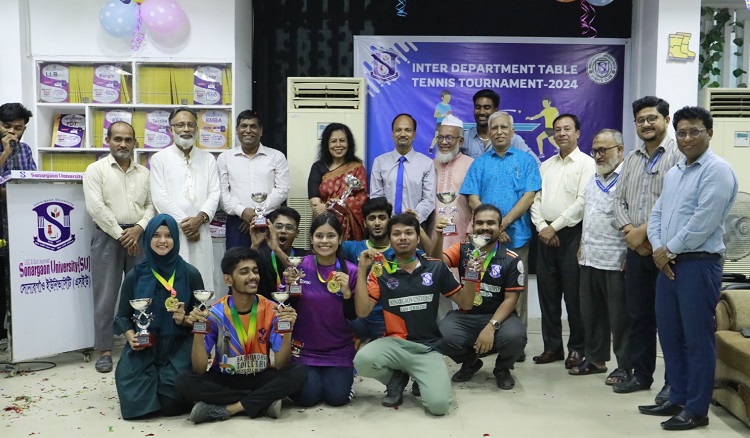 সোনারগাঁও ইউনিভার্সিটি আন্তঃ ডিপার্টমেন্ট টেবিল টেনিস টুর্নামেন্ট অনুষ্ঠিত