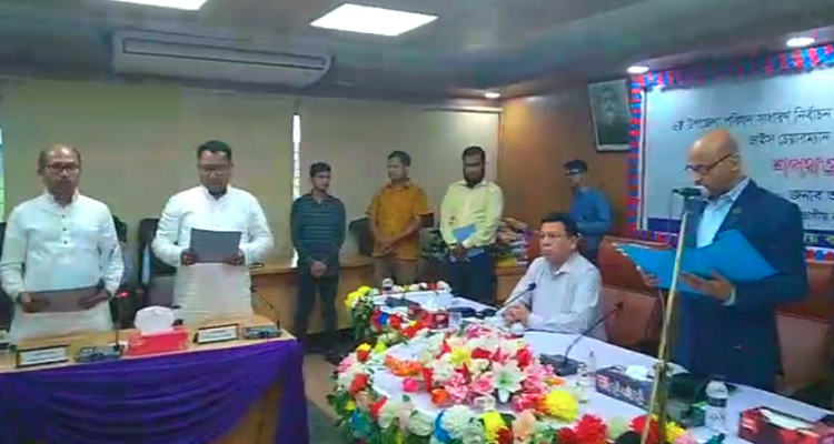শপথ নিলেন গোলাপগঞ্জের উপজেলা পরিষদের চেয়ারম্যান মঞ্জুর কাদির শাফি
