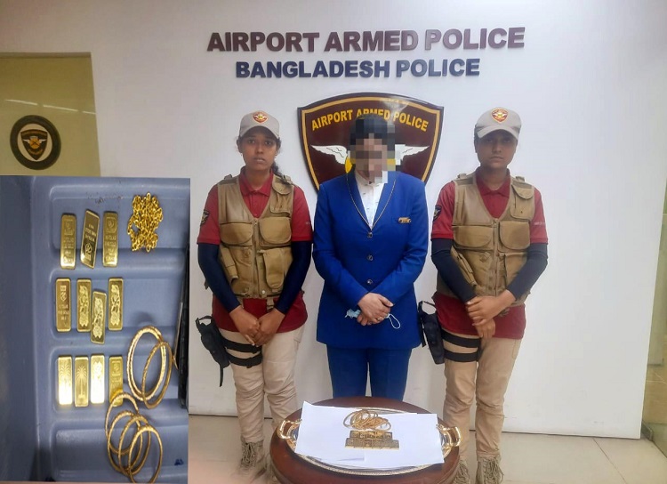 শাহজালালে ২ কেজি স্বর্ণসহ সৌদি এয়ারলাইনসের কেবিন ক্রু গ্রেপ্তার