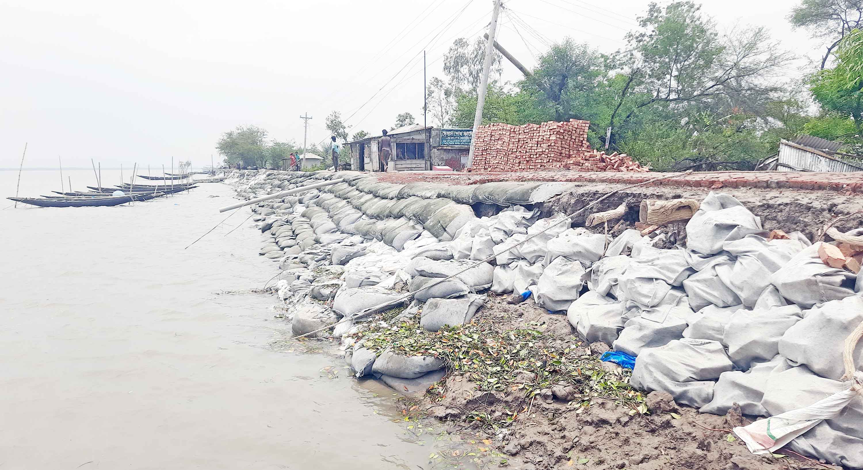 সাতক্ষীরায় ১৫ কিলোমিটার বেড়িবাঁধ ক্ষতিগ্রস্ত