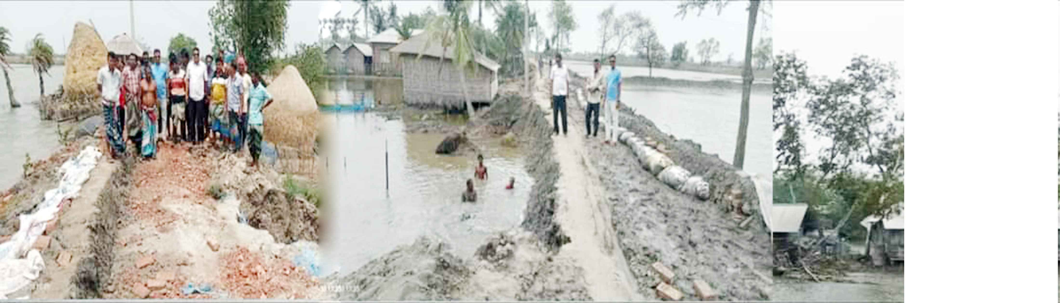রেমালের প্রভাবে চাঁদপুরে বিলীন কবরস্থান, ঝুঁকিতে সড়ক