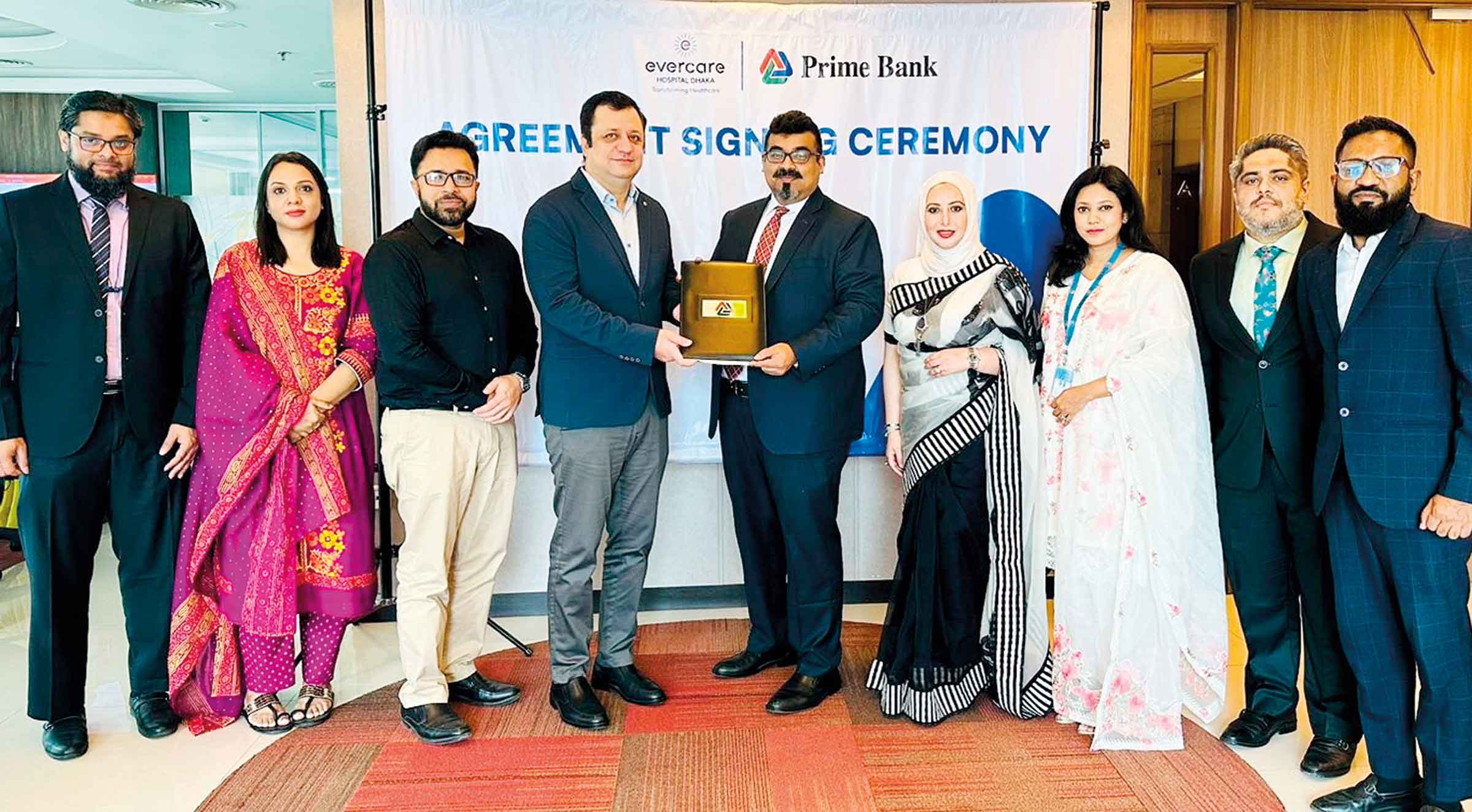 প্রাইম ব্যাংক ও এভারকেয়ার হাসপাতাল ঢাকার মধ্যে চুক্তি