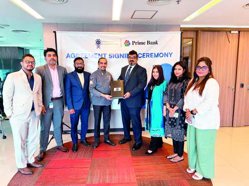 প্রাইম ব্যাংক ও ইন্টারন্যাশনাল কালিনারি ইনস্টিটিউট'র মধ্যে চুক্তি
