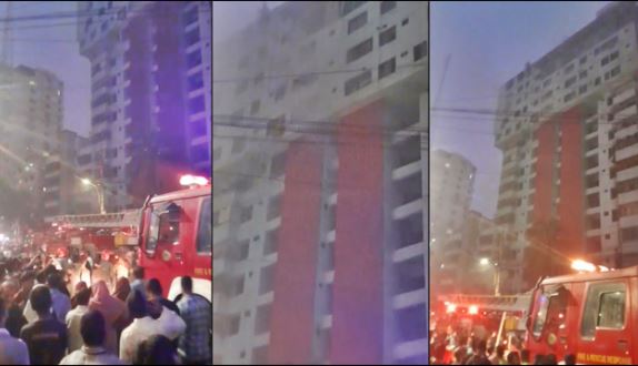 পল্টনের ফায়েনাজ টাওয়ারে আগুন, নিয়ন্ত্রণে ৫ ইউনিট