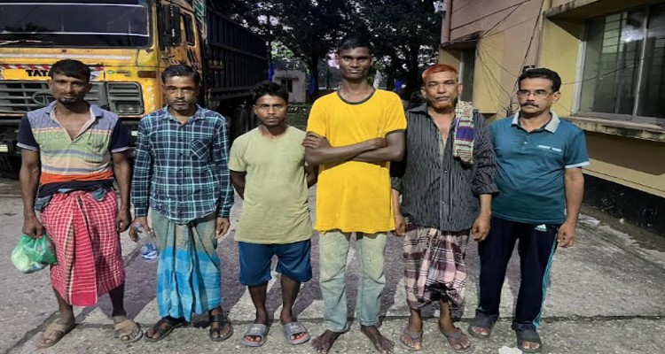 সিলেটে তীর শীলংয়ের ৬ জন জুয়াড়ি আটক