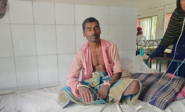 পাংশায় রাসেল ভাইপারের কামড়ে কৃষক হাসপাতালে