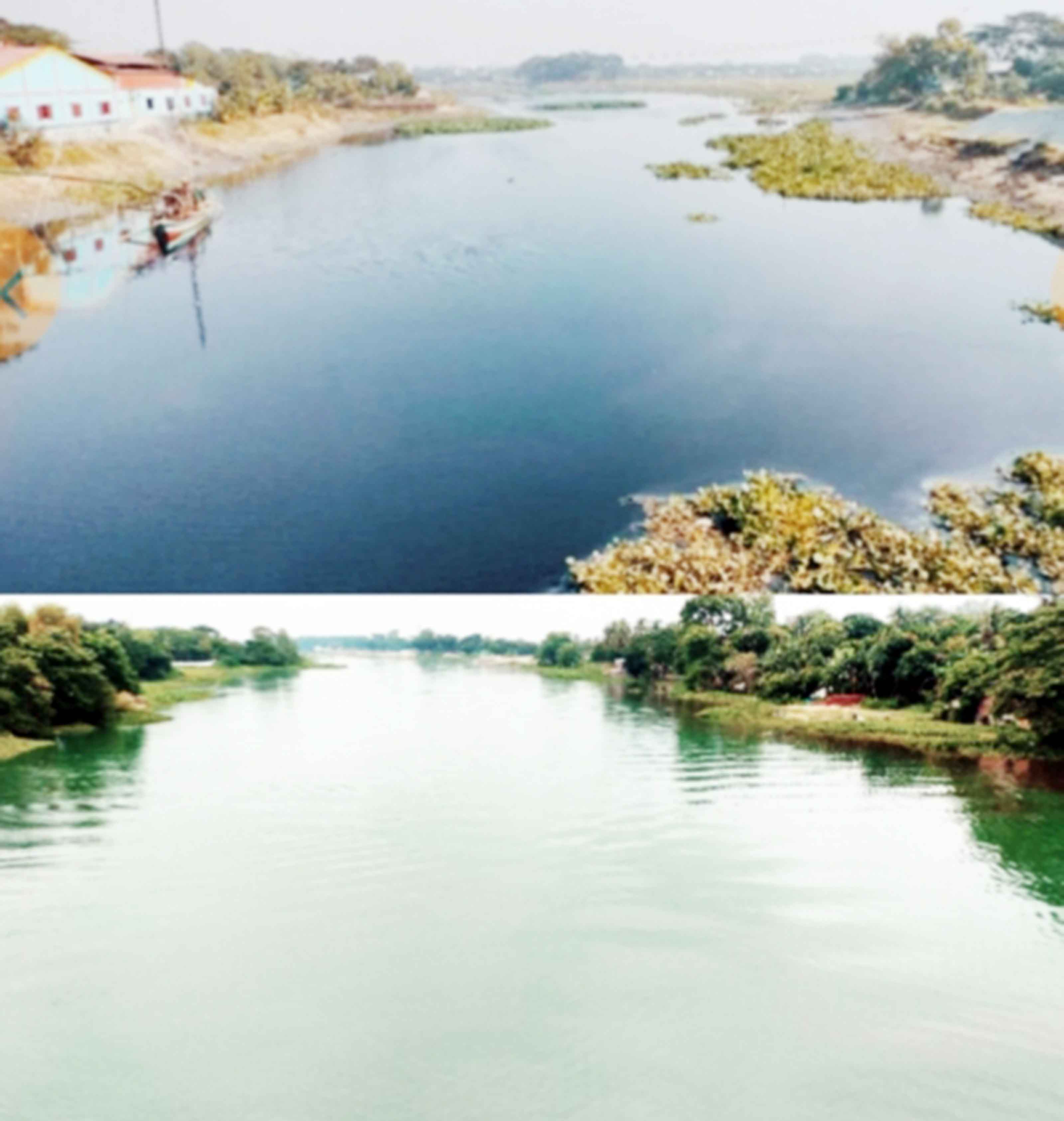 আড়াইহাজারে হঠাৎ কালচে হাঁড়িধোয়া নদীর পানি