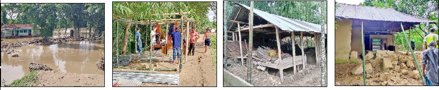 ভেসে উঠেছে মনু নদীর ক্ষত সর্বস্বহারা কয়েকশ' পরিবার!