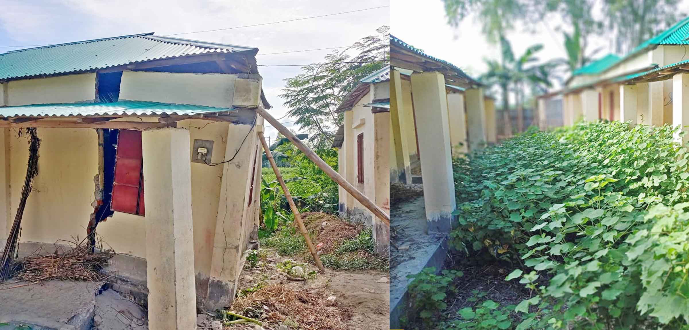 সোনাতলায় সাতবেকী আশ্রয়ণ প্রকল্পের ঘর যেন ভূতের বাড়ি