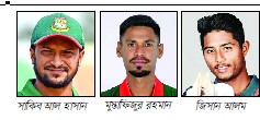 চিটাগংয়ে সাকিব, ঢাকায় মুস্তাফিজ ও রাজশাহীর চমক জিসান