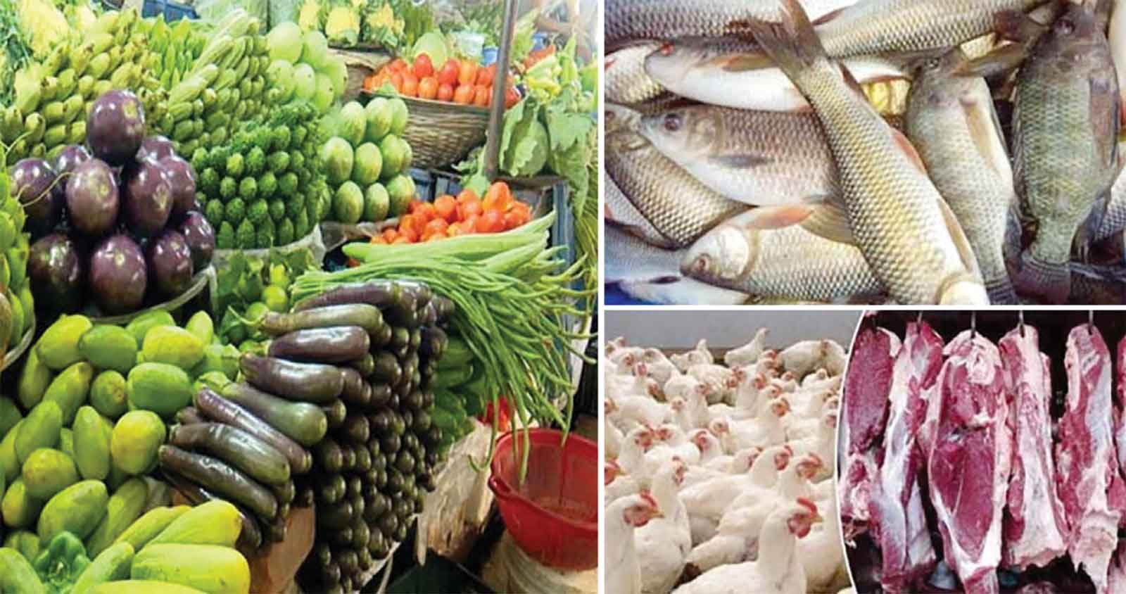 বাজারে সবজির সঙ্গে চড়া মাছ-মাংসের দামও