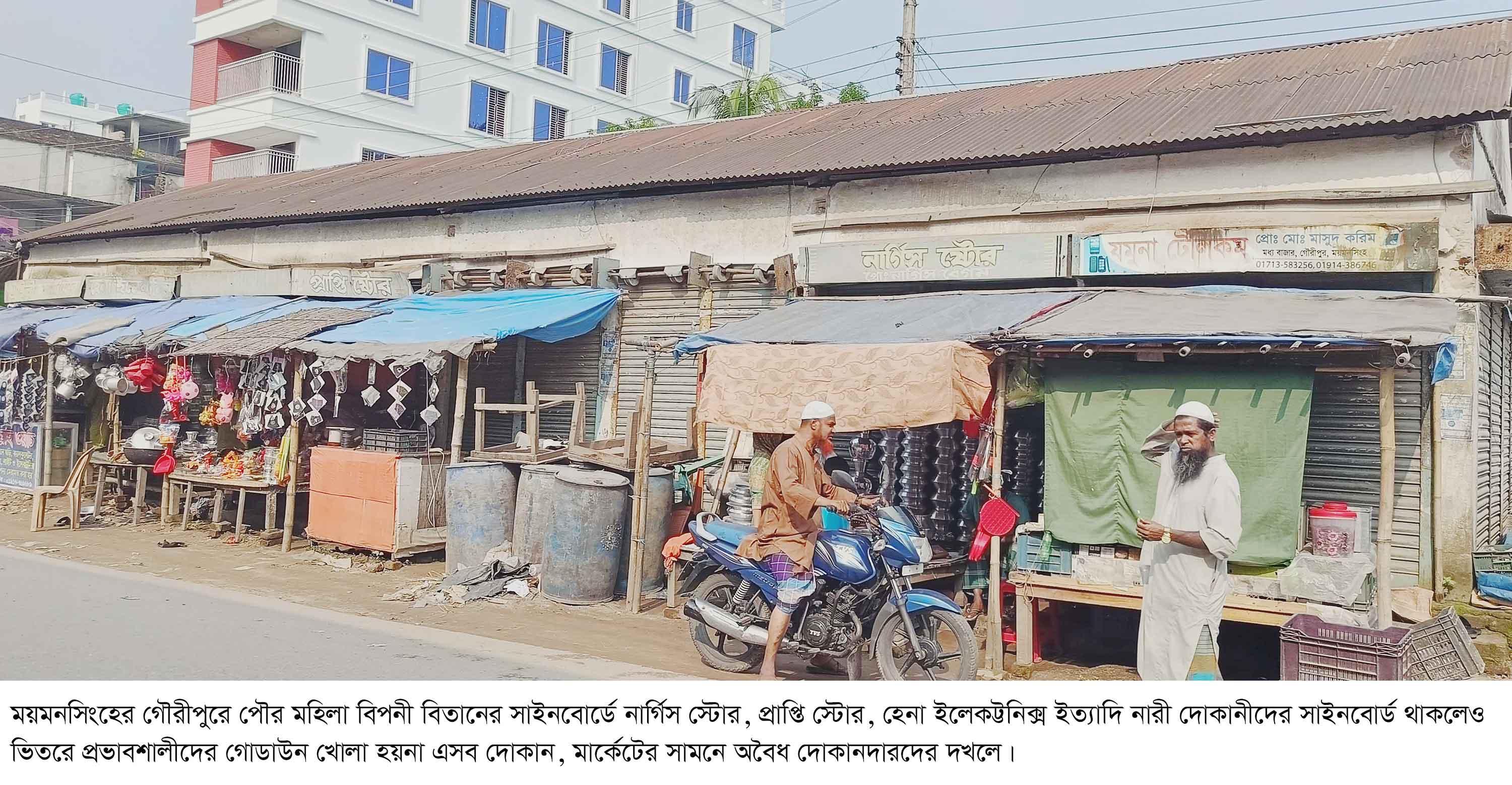 গৌরীপুর ও আজমিরীগঞ্জে মহিলাদের জন্য নির্মিত মার্কেট পুরুষের দখলে!