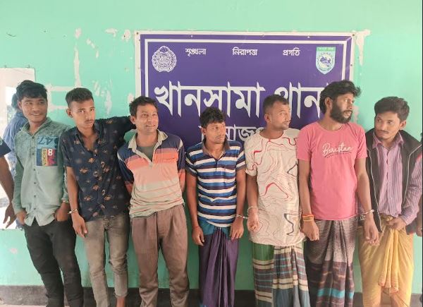 খানসামায় চোর চক্রের ৬ সদস্য আটক