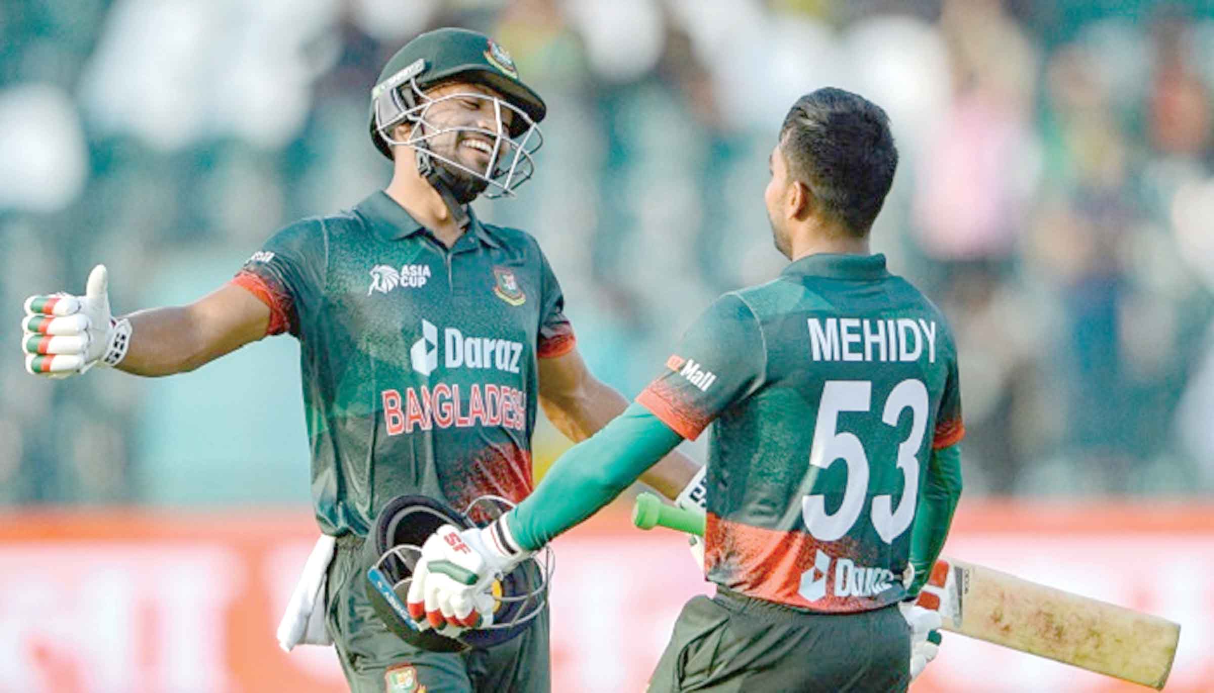 আইসিসির্ যাংকিংয়ে সুখবর পেলেন শান্ত-মিরাজ