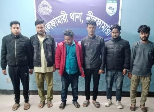 সৈয়দপুরে ৬ জন থাইগেম জুয়াড়ি গ্রেফতার