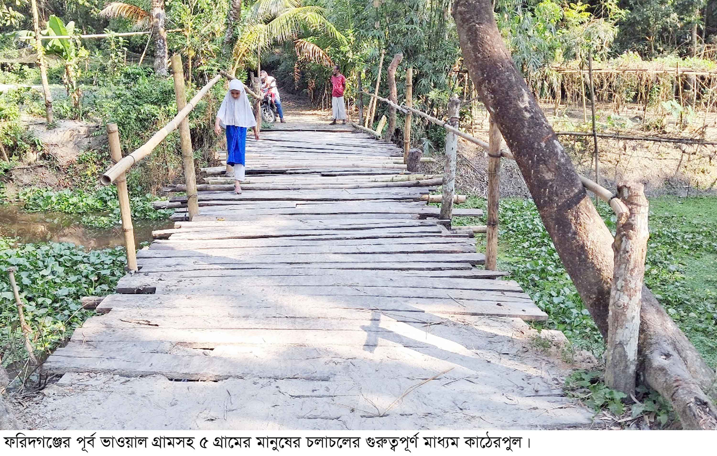লক্কর-ঝক্কর কাঠেরপুলে ফরিদগঞ্জবাসীর দুর্ভোগ!