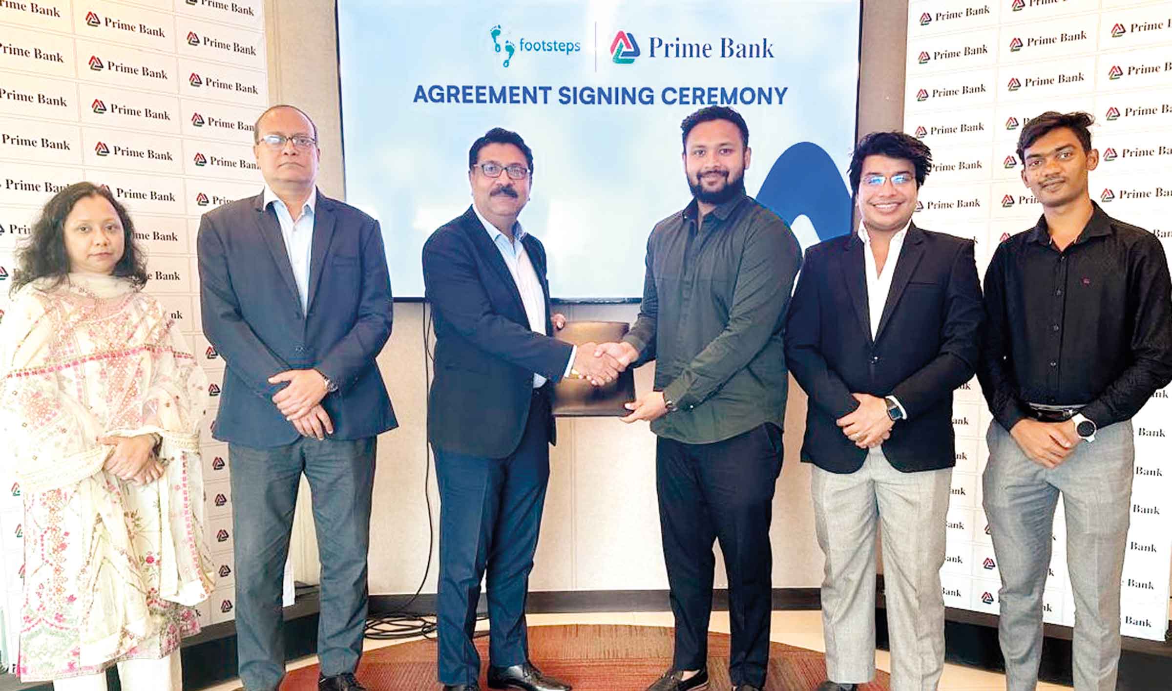 প্রাইম ব্যাংক ও ফুটস্টেপ বাংলাদেশের মধ্যে চুক্তি