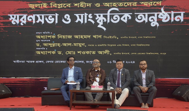 জুলাই বিপ্লবে শহীদ-আহত পরিবারের মূল্যায়ন জরুরি: ঢাবি উপাচার্য