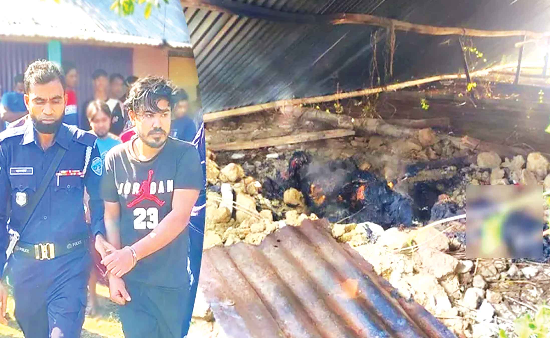 গর্তে ঢুকিয়ে তরুণীকে পুড়িয়ে হত্যা, যুবলীগ নেতার ছেলে আটক