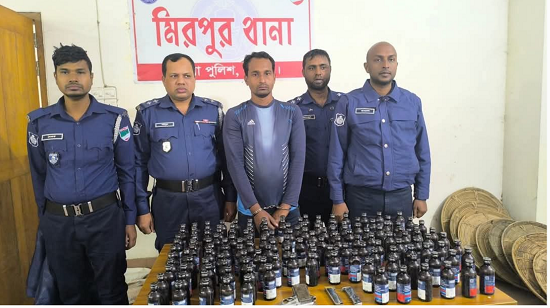 মিরপুরে ফেন্সিডিল ও বিদেশি পিস্তলসহ যুবক আটক