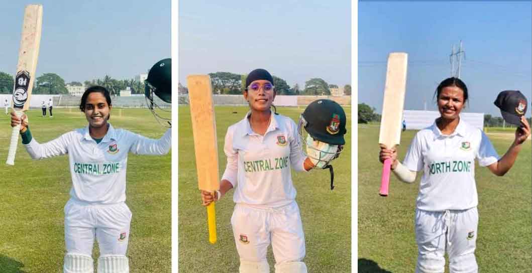 নারীদের ক্রিকেট লিগে এক দিনে তিন সেঞ্চুরি