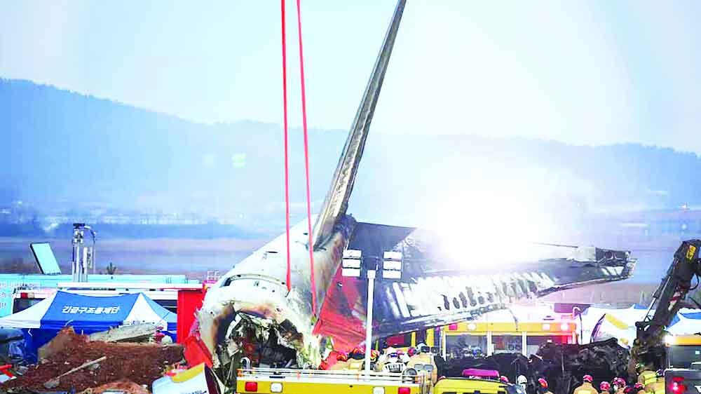 দক্ষিণ কোরিয়ায় উড়োজাহাজ দুর্ঘটনায় নিহত ১৭৭ জন