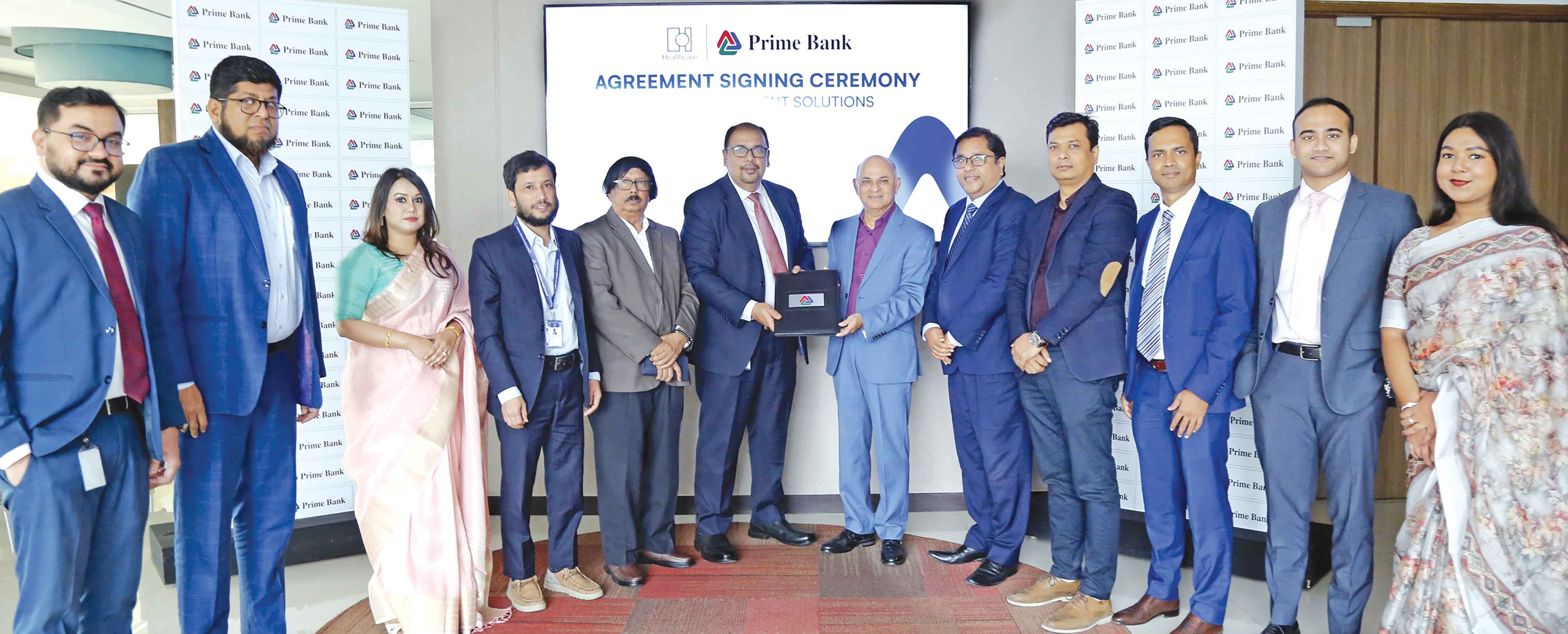 প্রাইম ব্যাংকের সঙ্গে হেলথকেয়ার ফার্মাসিউটিক্যালসের চুক্তি